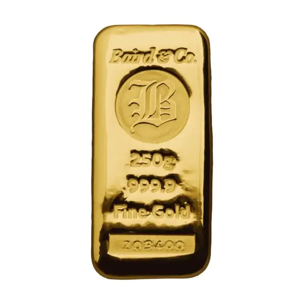 Baird and Co 250g Gold Bar
